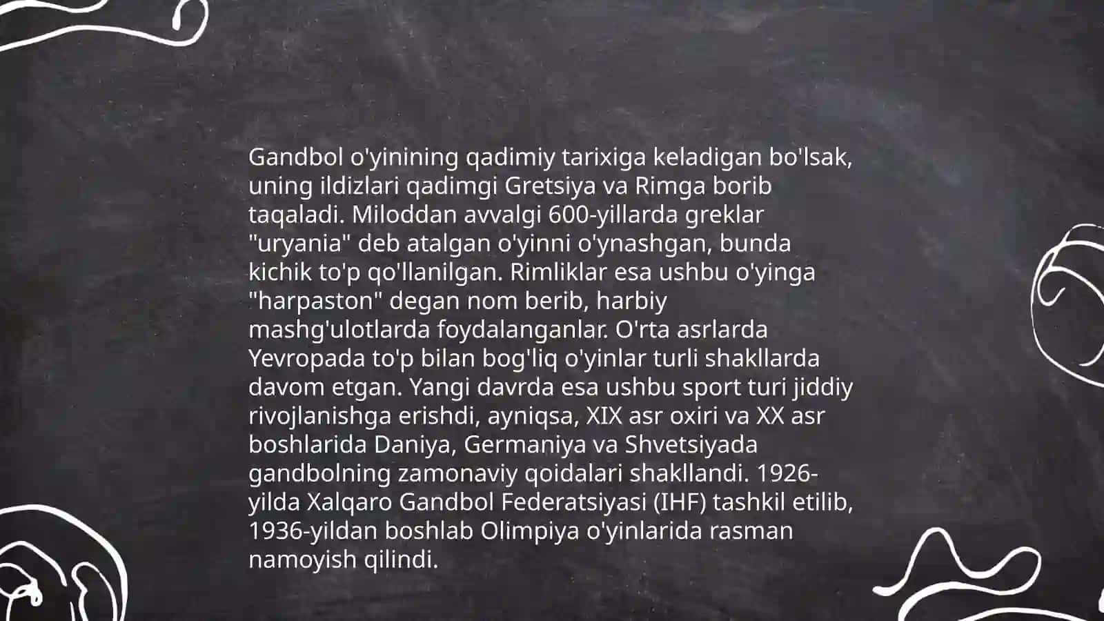 Gandbol O'yinining Qadimiy Tarixi 3