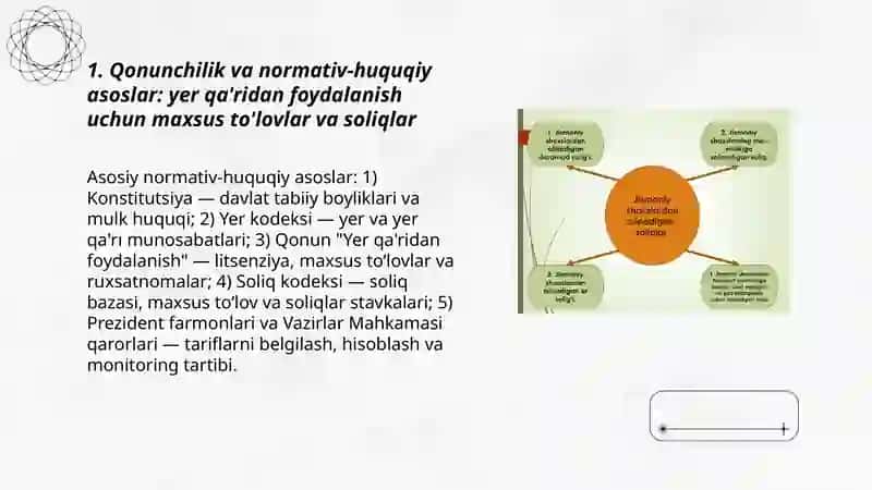 Yer qa’ridan foydalanganlik uchun maxsus to’lovlar va soliqlar 3