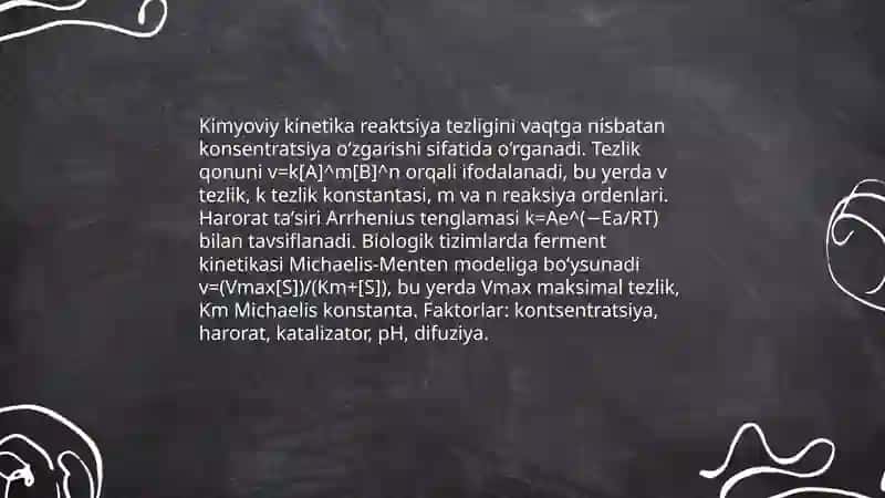 Kimyoviy va biologik jarayonlardagi bogʻliqliklarni oʻrganish 3