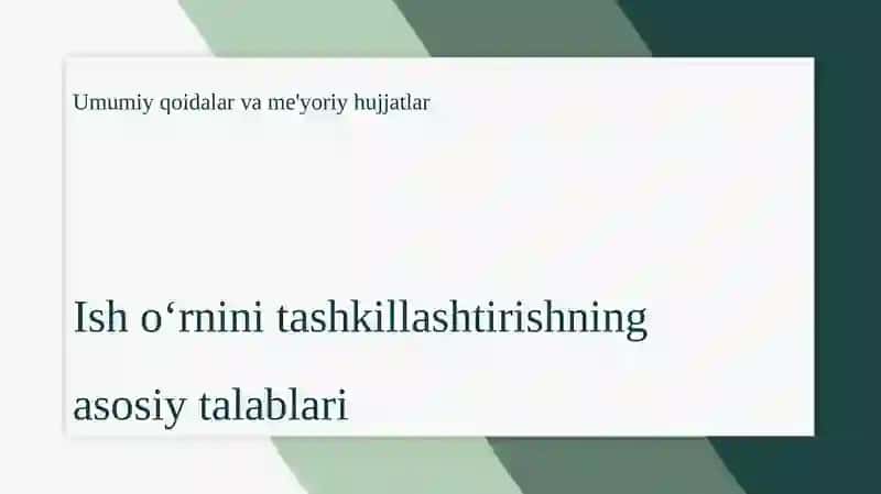 Hayot faoliyati havfsizligi 3