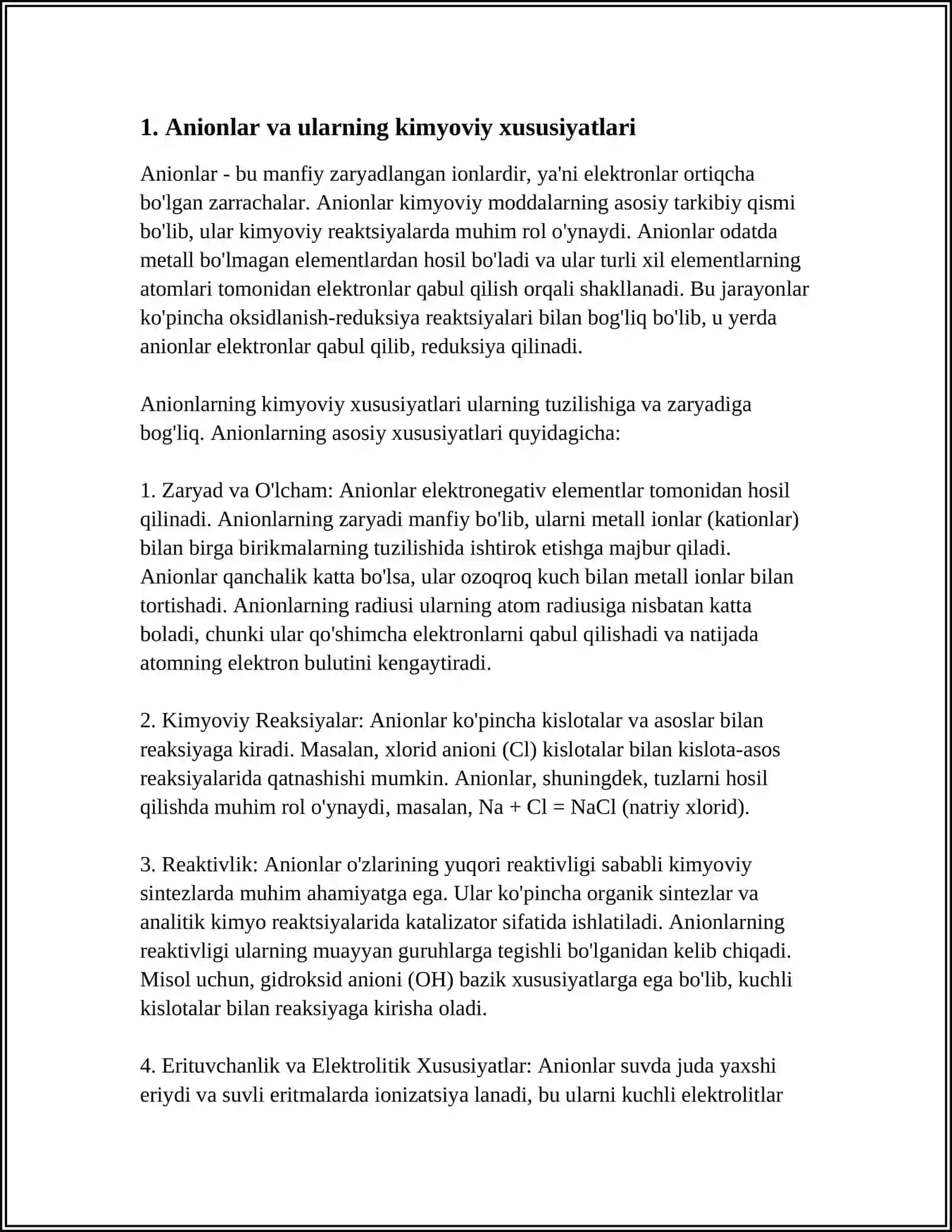 ANIONLAR HAQIDA UMUMIY MA'LUMOTLAR 3
