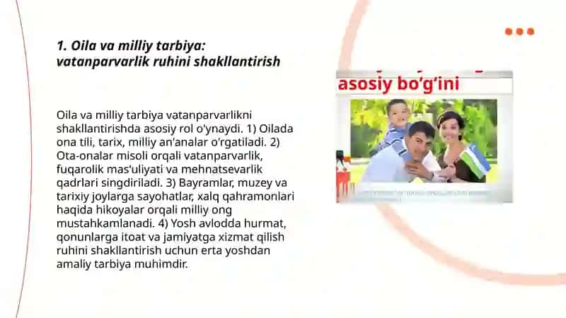 Vatan taraqqiyotiga men ham mas'ulman: Oila jamiyatning asosiy bo'g'ini 3