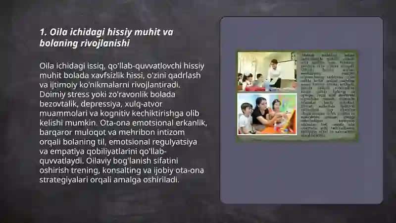 Bola rivojlanishida muhitning tasiri 3