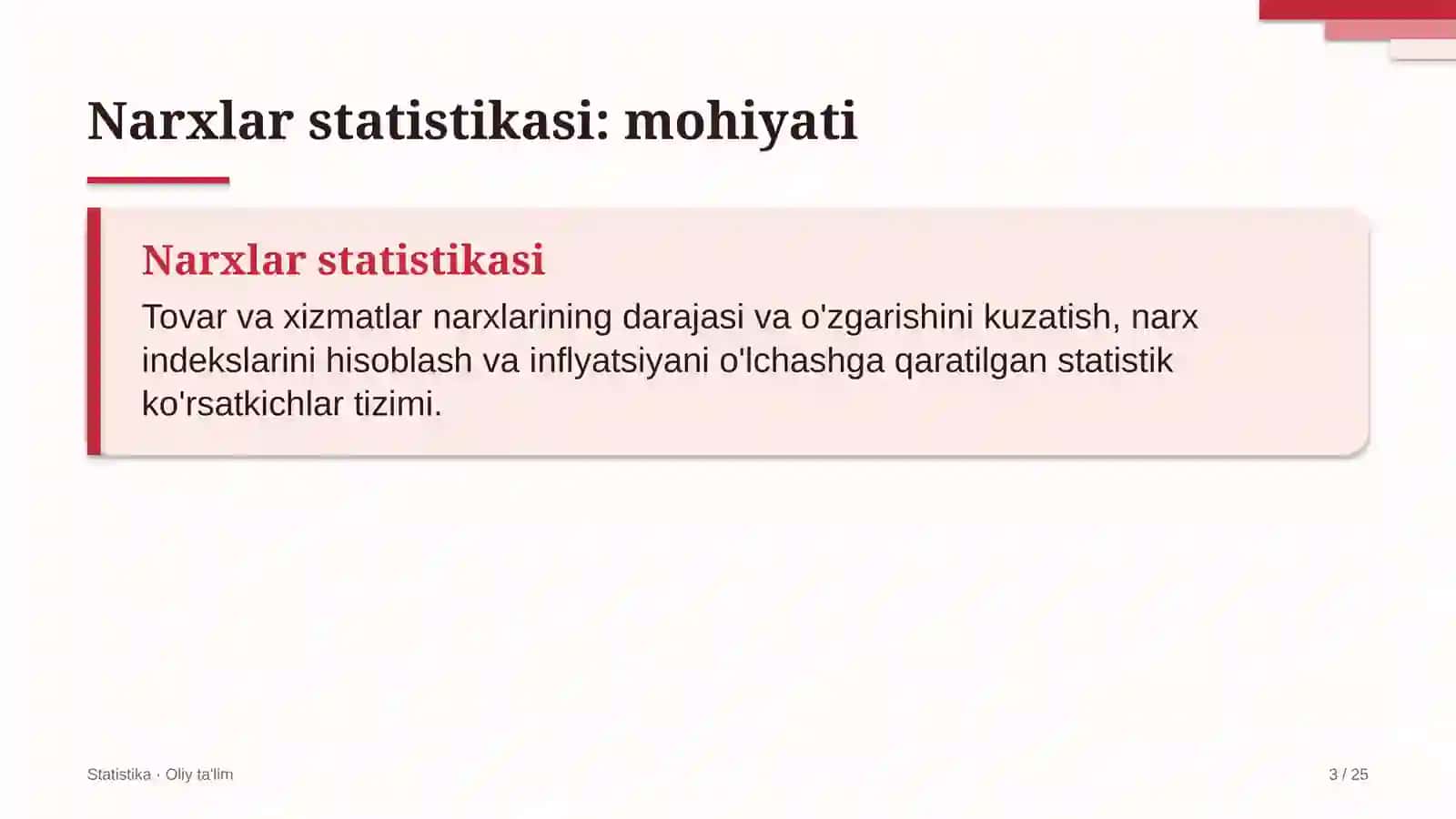 Elektr transportida narxlar statistikasi 3