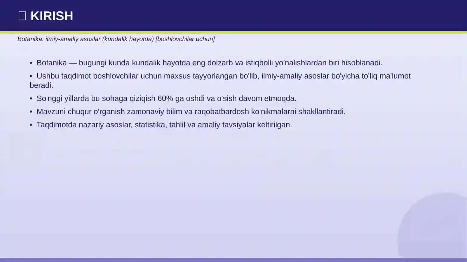 Botanika: ilmiy-amaliy asoslar (kundalik hayotda) 3