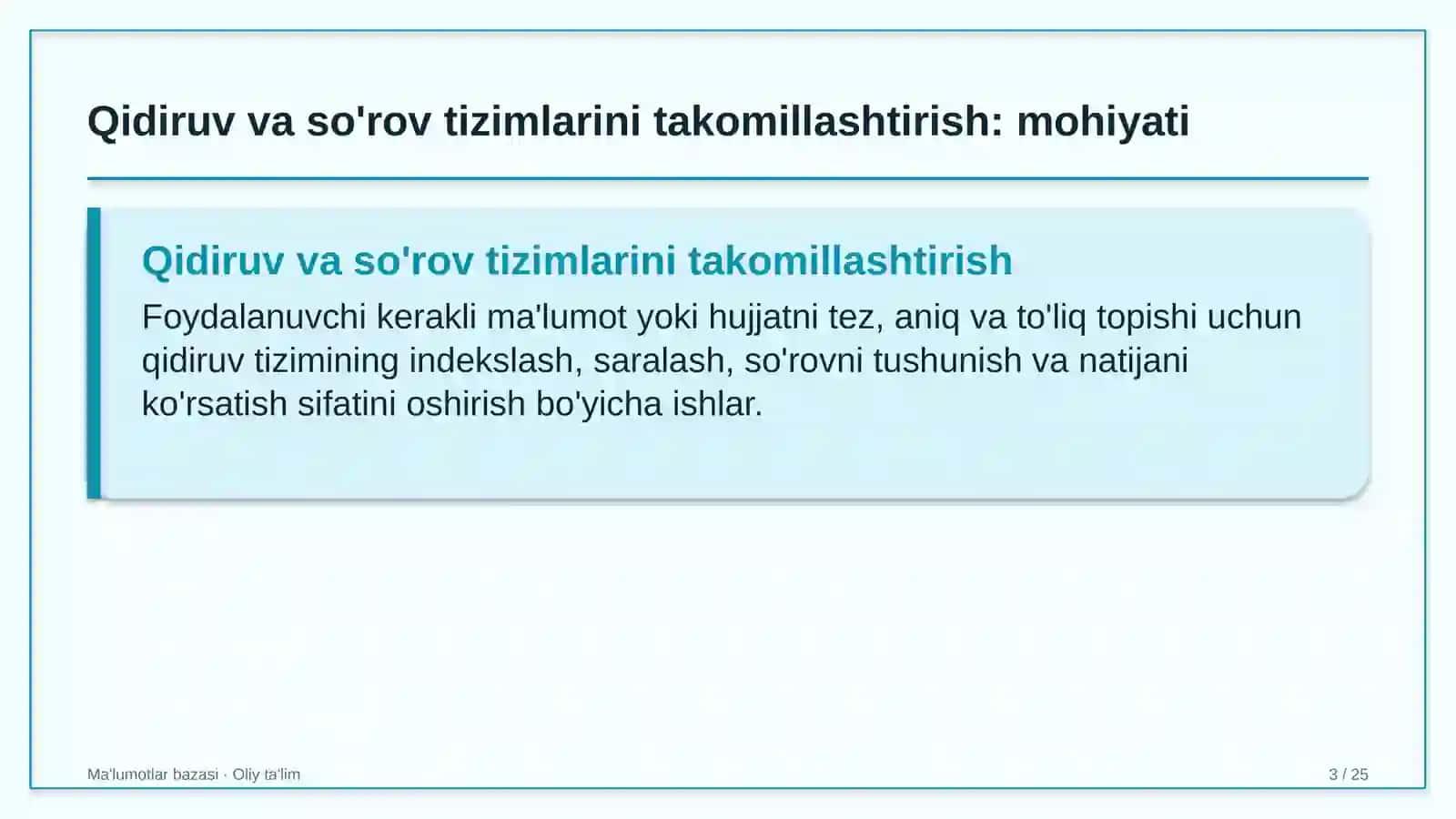 rangli metallurgiyada qidiruv va so'rov tizimlarini takomillashtirish 3871 3