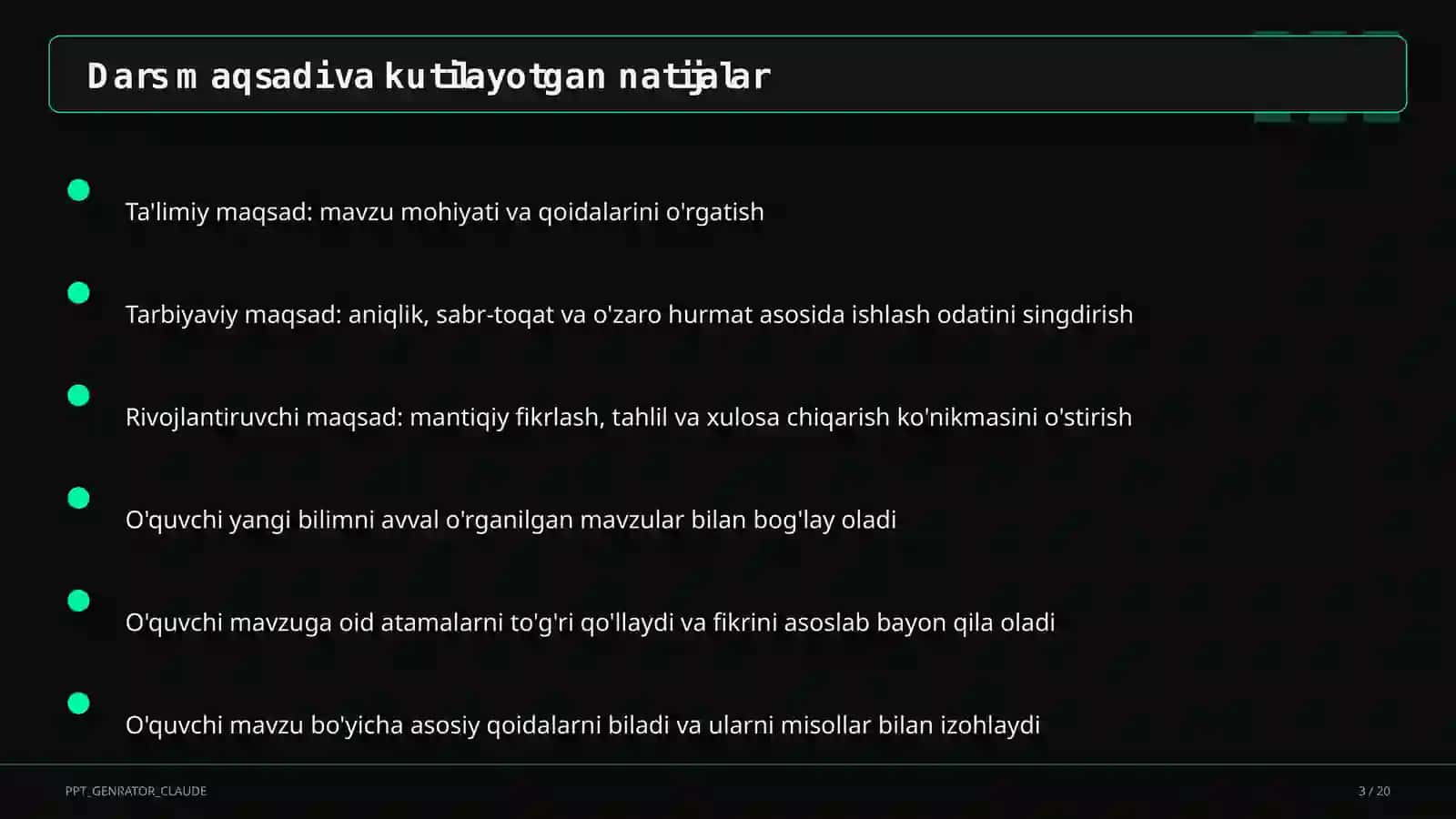 So'z yasalishi: yasama va tub so'zlar (6-sinf) 3