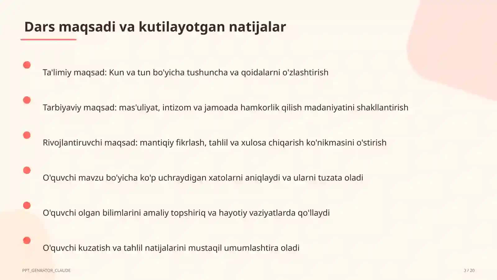 Boshlang'ich sinf: Tabiatshunoslik (1–4) 3