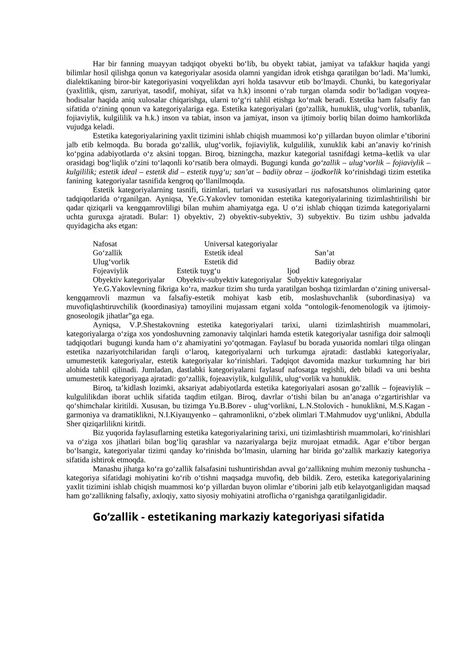 Nafosat falsafasi (Estetika) 3