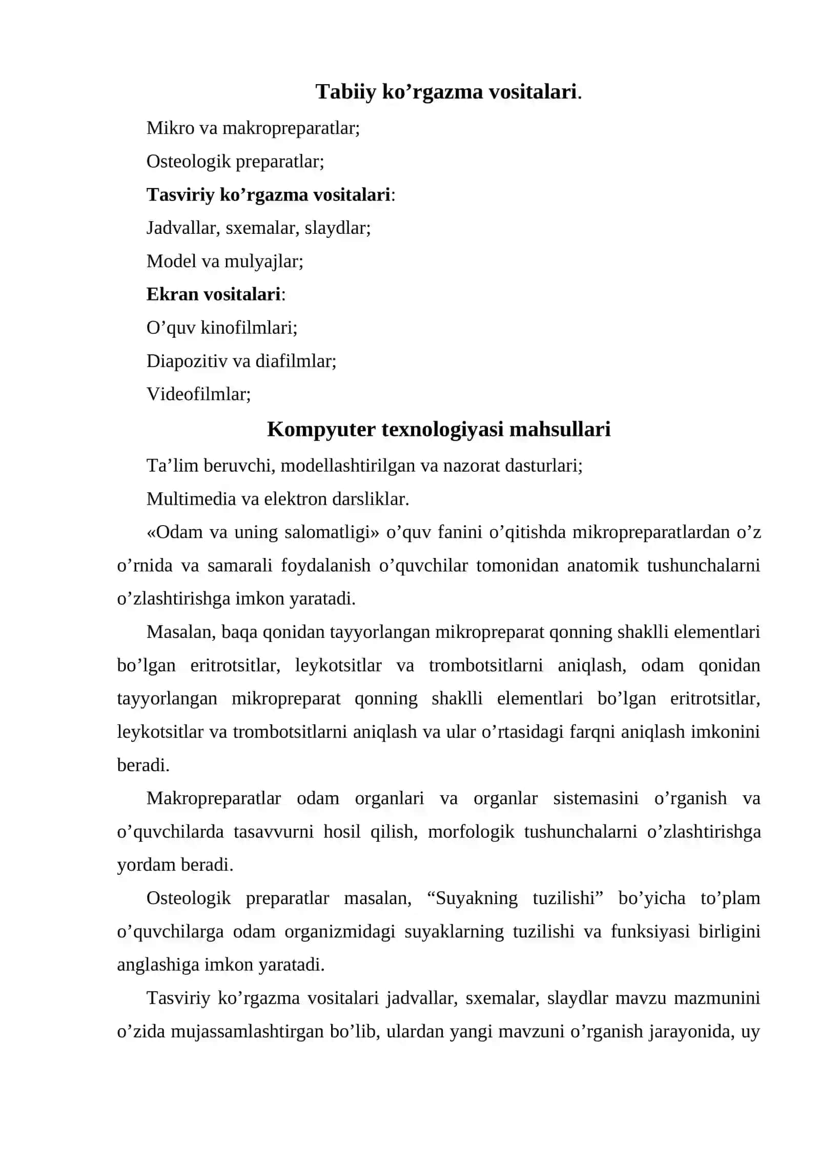 Ko'rgazmali va didaktik vositalar 3