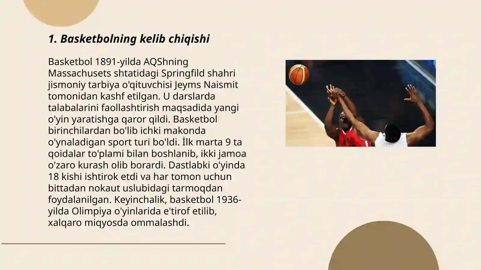 Basketboll oyinining tarixi 3