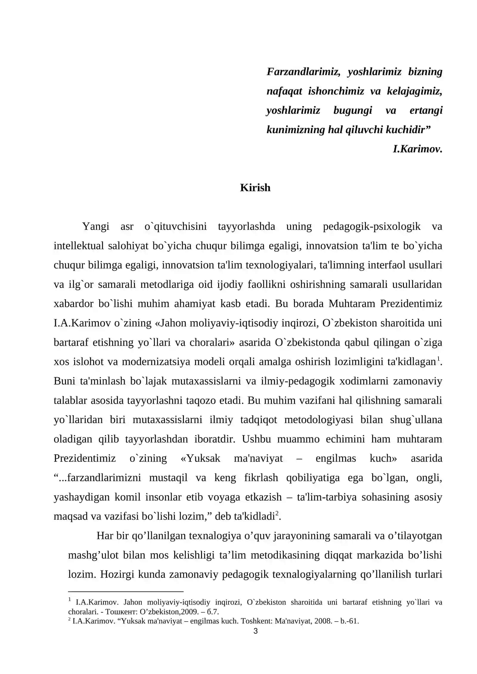 Boshlang'ich sinf ona tili darslarida interfaol usullardan foydalanish kurs ishi 3