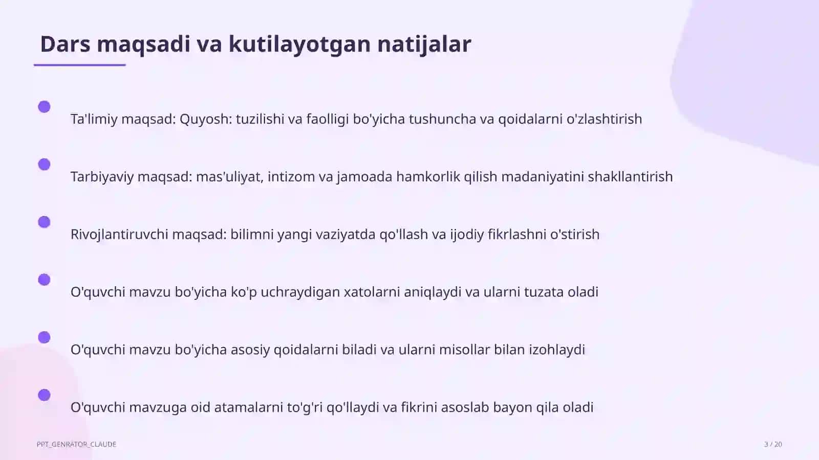 Quyosh: tuzilishi va faolligi (11-sinf) 3