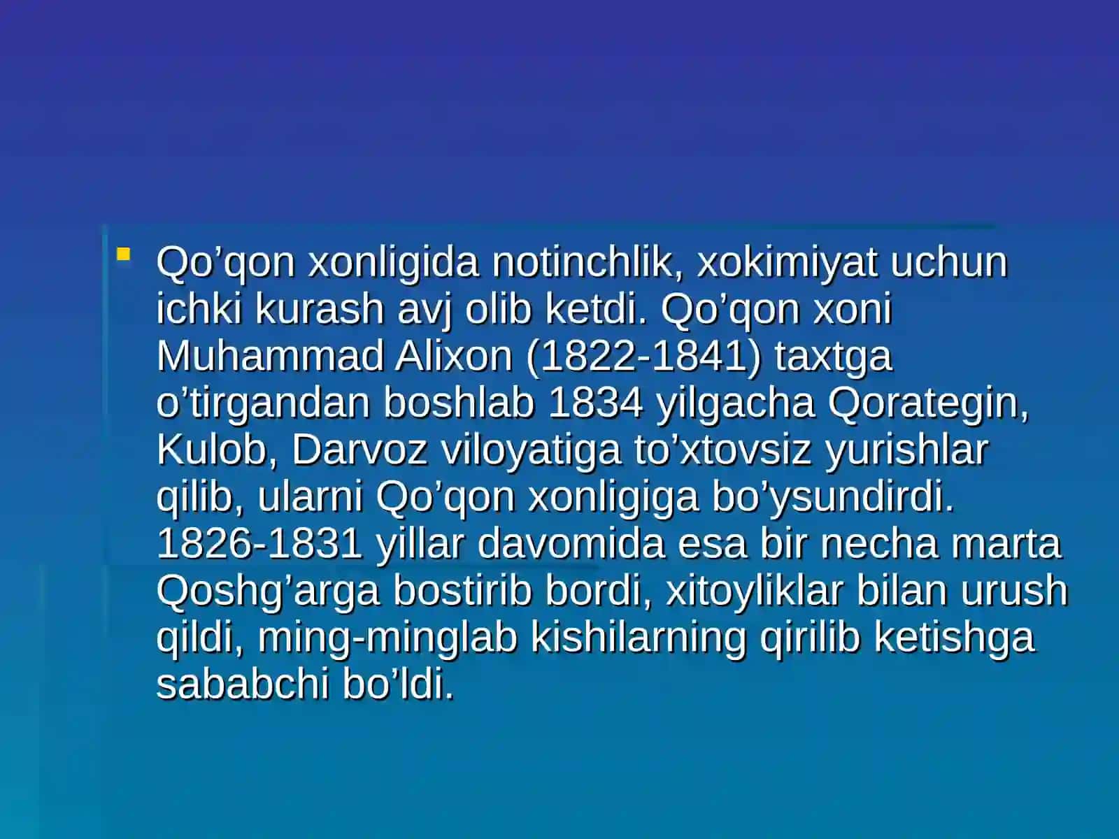 XIX asr Qo’qon xonligi 3