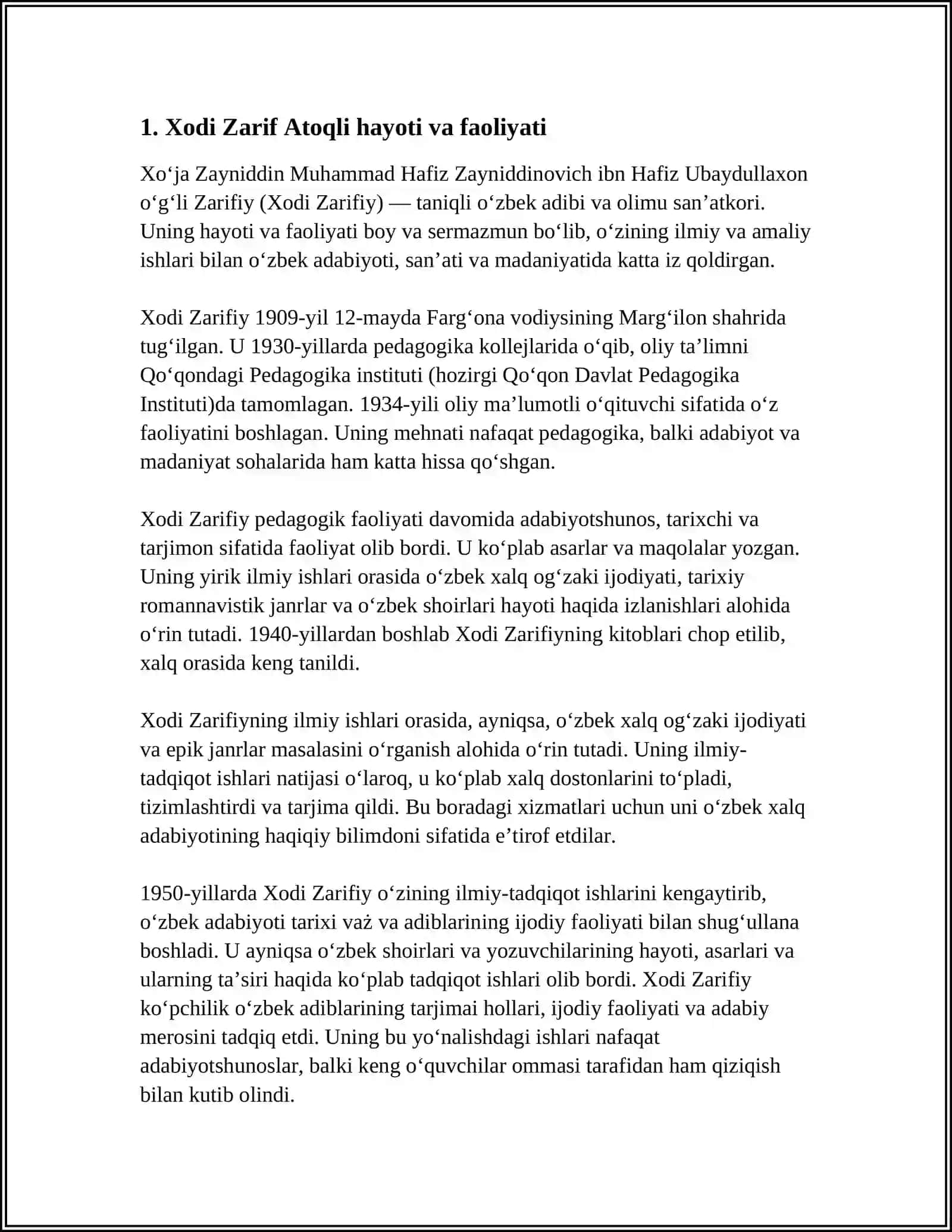 XODI ZARIF ATOQLI FOLKLORSHUNOS OLIM 3