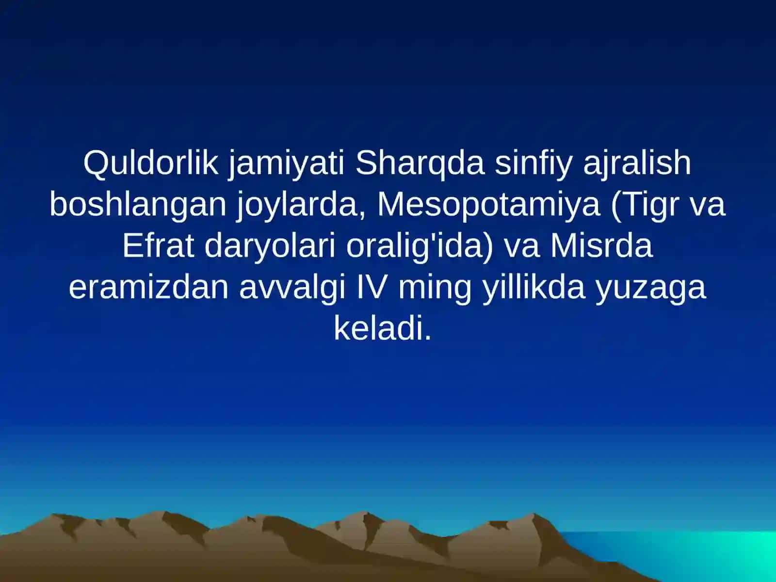QADIMGI DUNYO IQTISODIY G’OYALARI 3