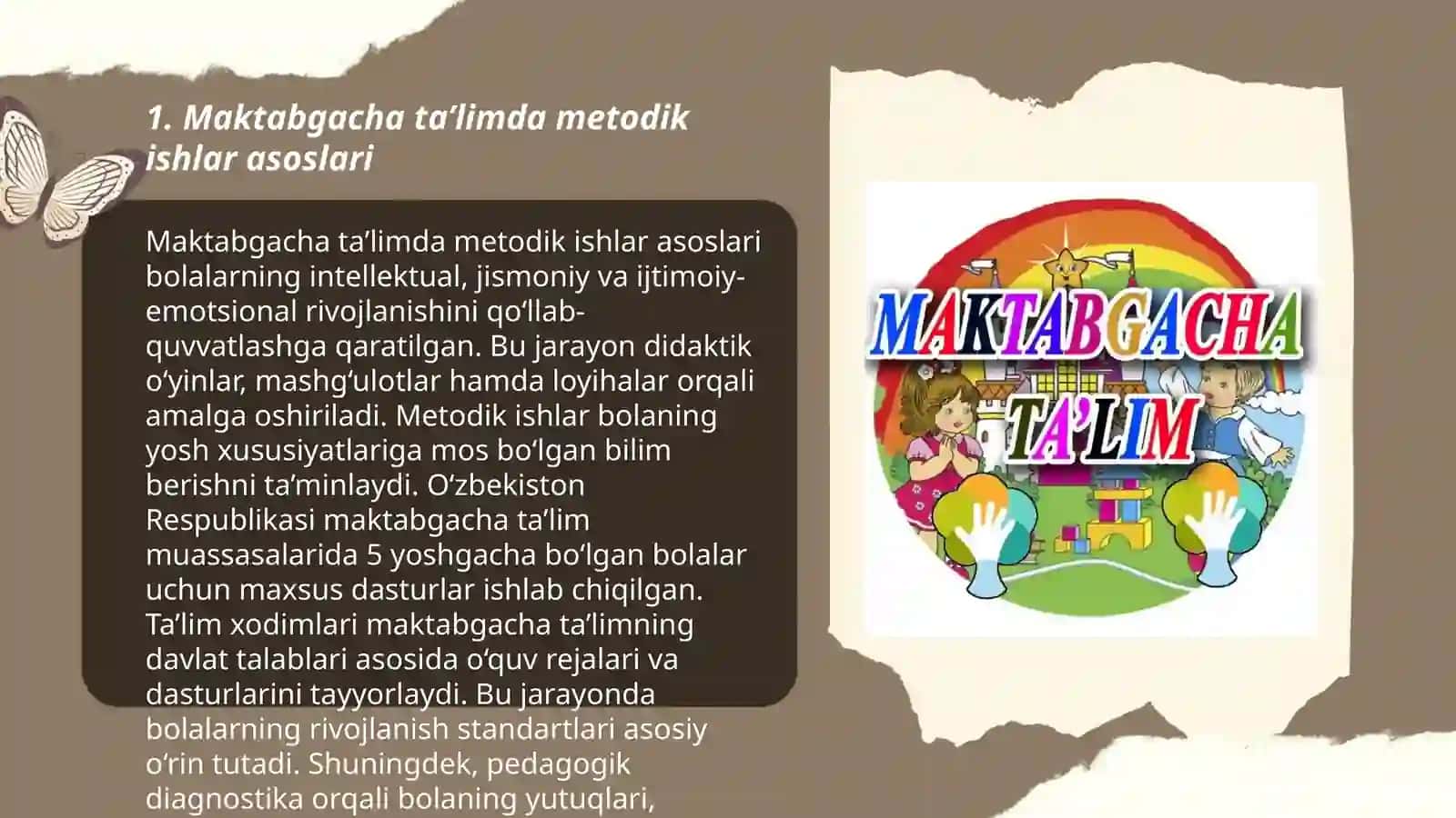 Maktabgacha ta'lim tashkiloti uslubchisining metodik ishlariga rahbarligi 3