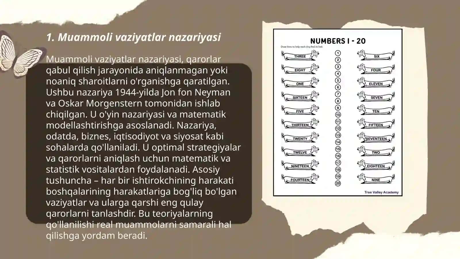 Muammoli vaziyatlar nazariyasi 3