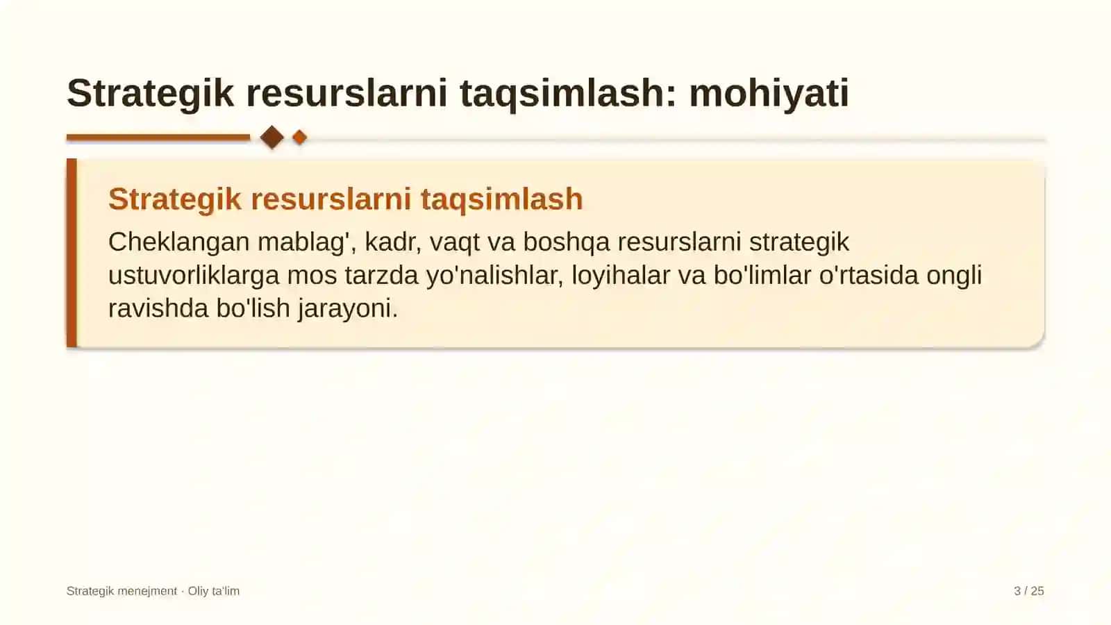 xolding kompaniyalarida strategik resurslarni taqsimlash 6262 3