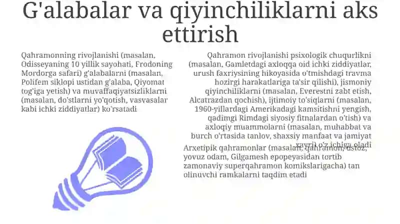 Qahramonlar xarakterini yaratish mahorati 3