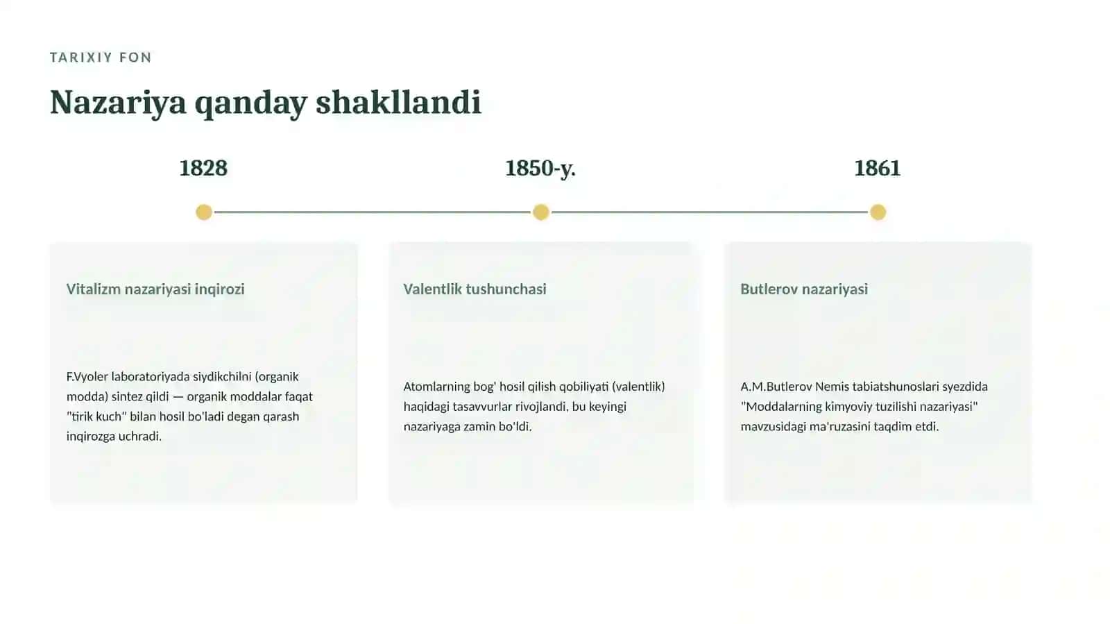 Organik birikmalarni tuzilish nazariyalari 3