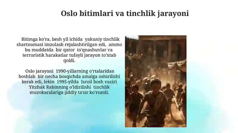 Oslo jarayoni va tinchlik shartnomasi 3