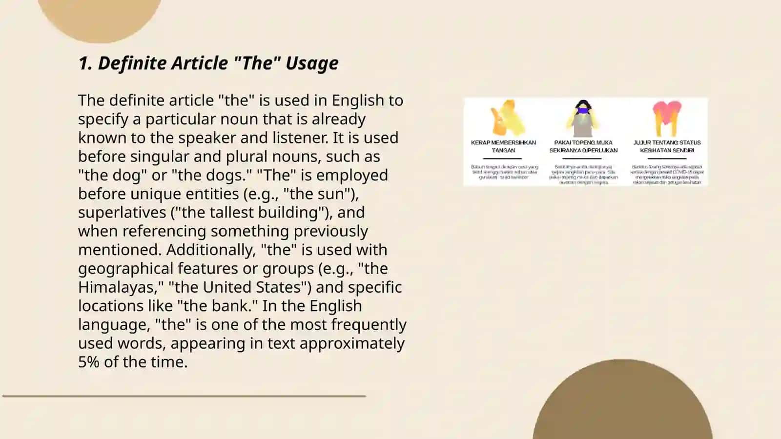 General guidelines for Article usage 3