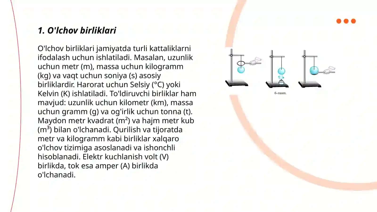 O'lchov turlari 3