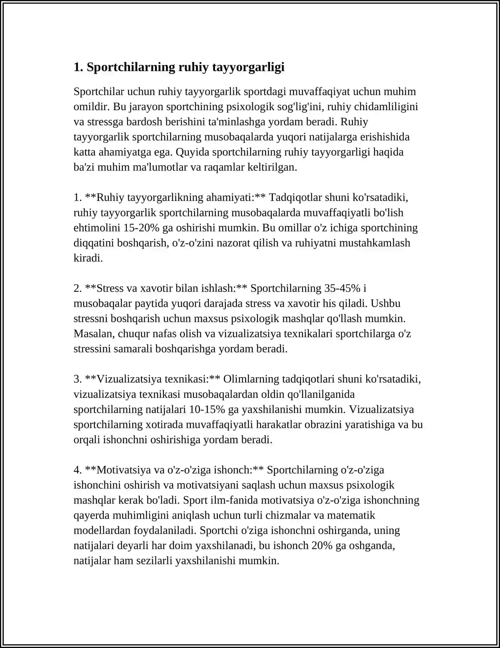 SPORTCHILARNI BOʻLAK MUSOBAQAGA TAYYORLASHNING PSIXOLOGIK ASOSLARI 3
