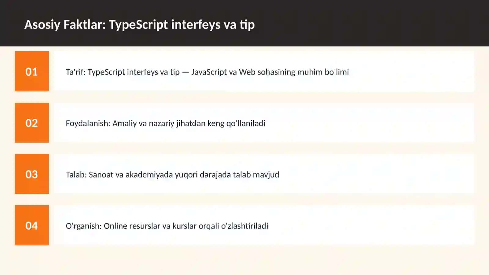 TypeScript interfeys va tip 3