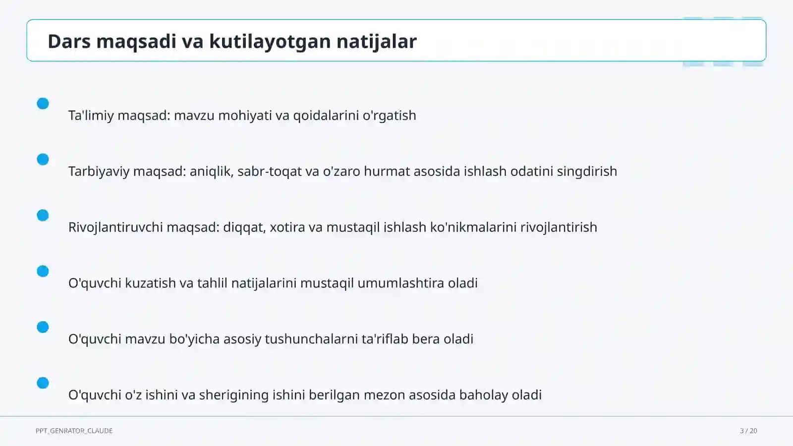 Texnologiya xonasida xavfsizlik qoidalari (5-sinf) 3