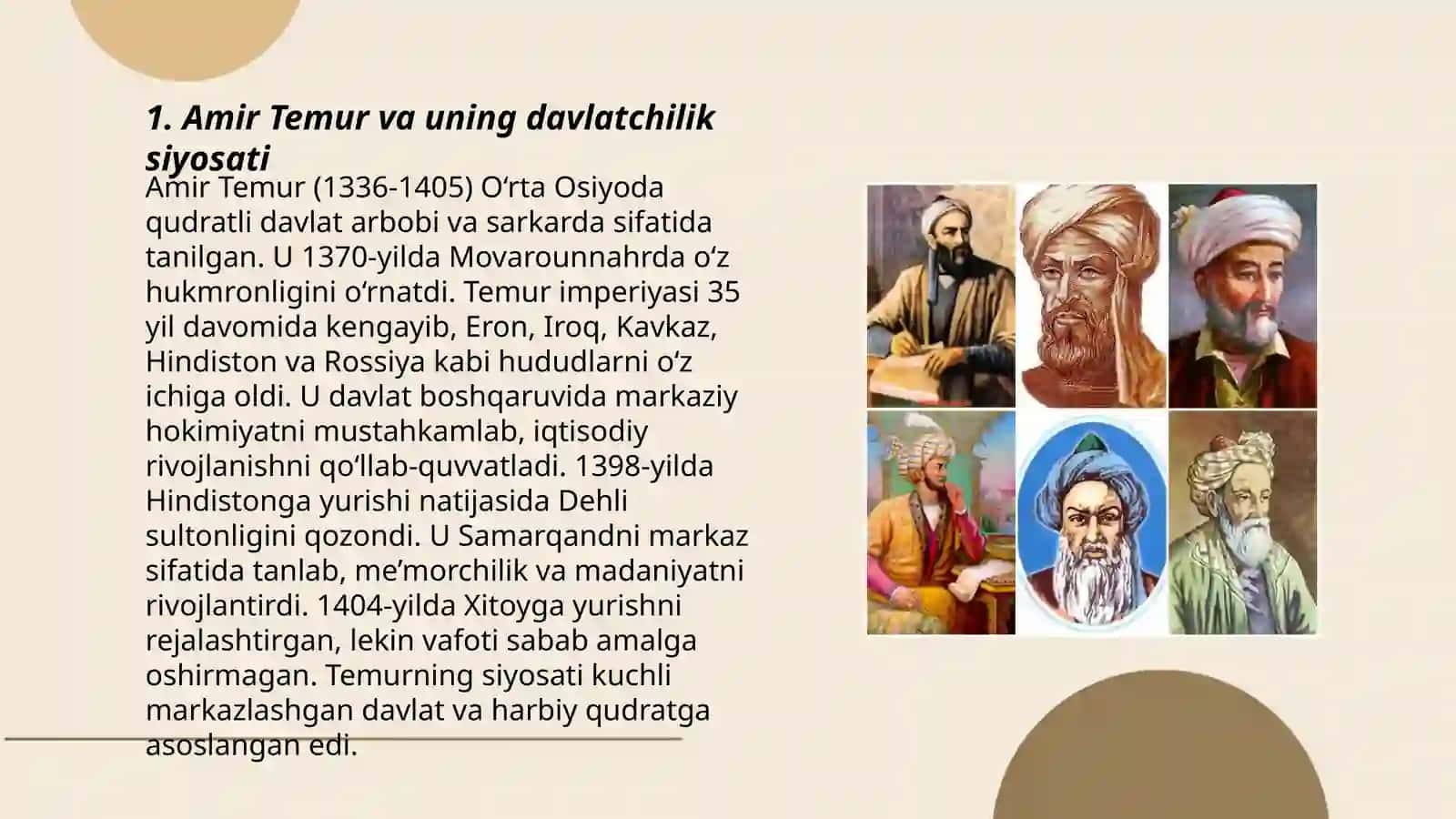 Amir Temur va uning davlatchilik siyosati 3