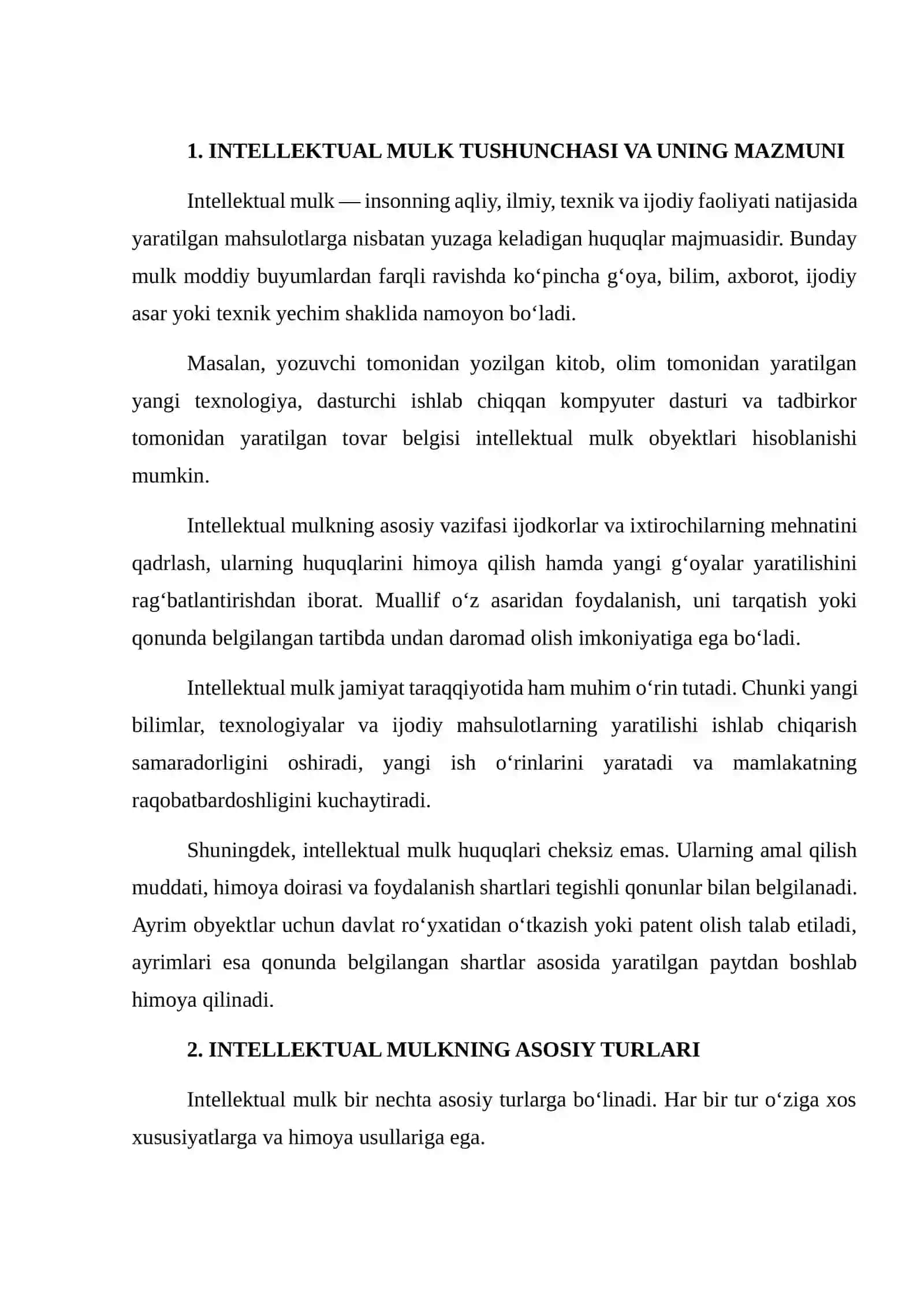 INTELLEKTUAL MULK VA INNOVATSION MAHSULOTLARNI HIMOYA QILISH 3