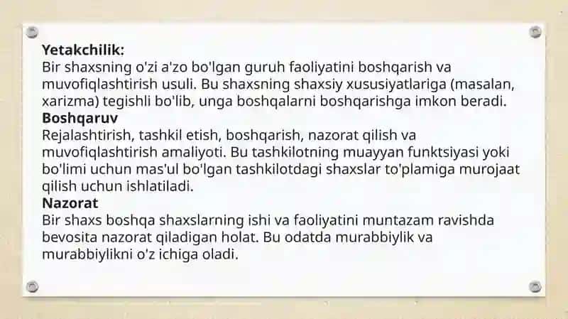 Odamlarni boshqarish 3