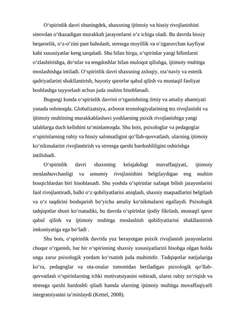 O‘spirinlik davrida psixik rivojlanish jarayonlari va muammolari 3