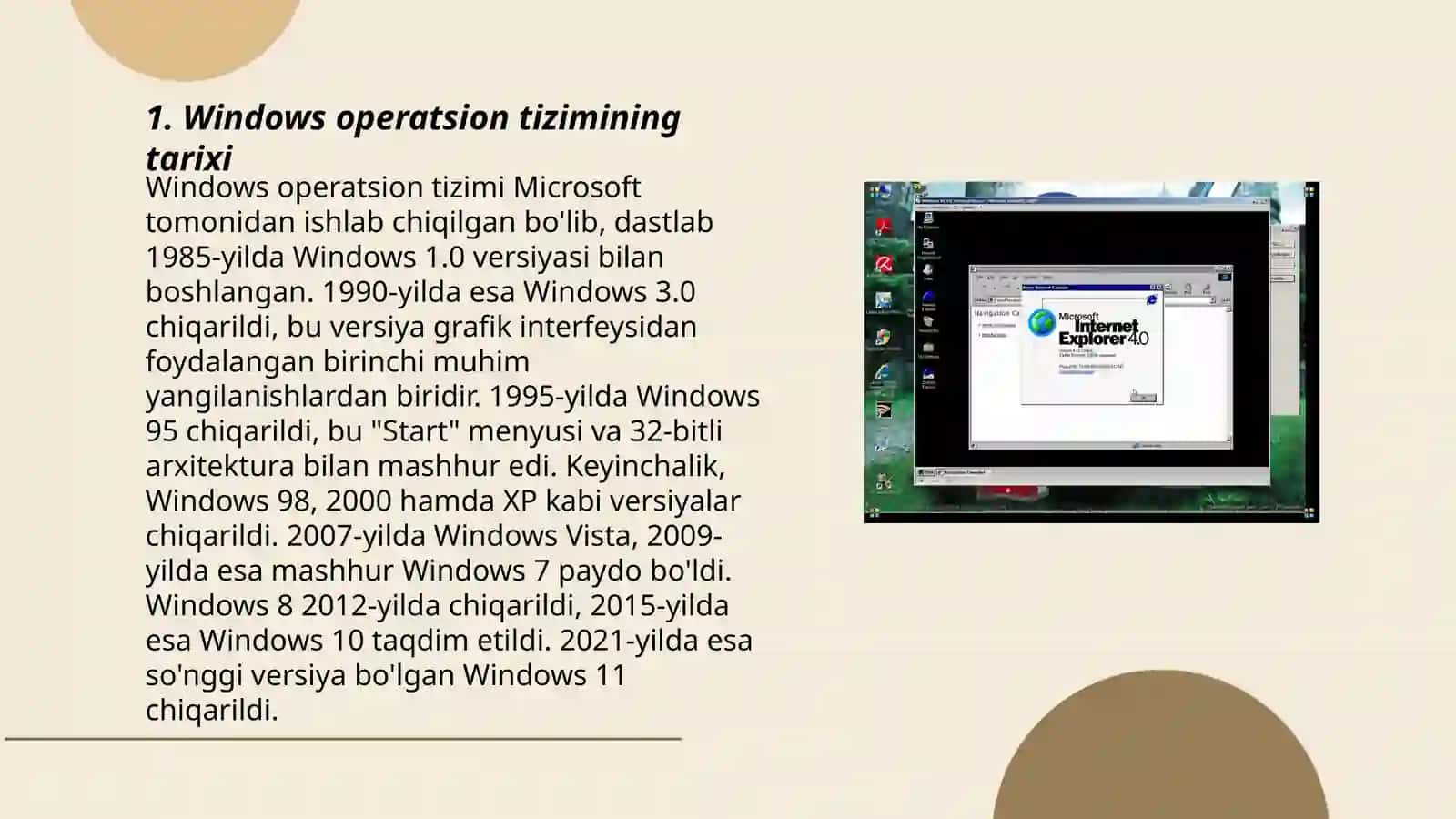 Windows operatsion tizimi 3
