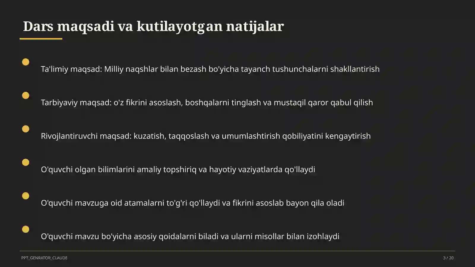 Milliy naqshlar bilan bezash (3-sinf) 3