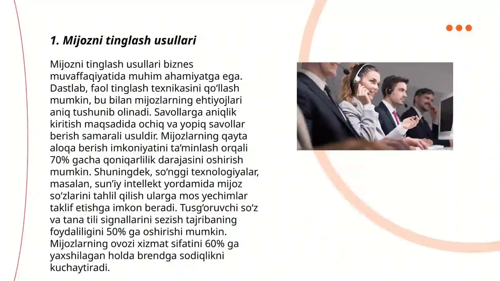 Mijoz bilan suhbat qilish usullari 3