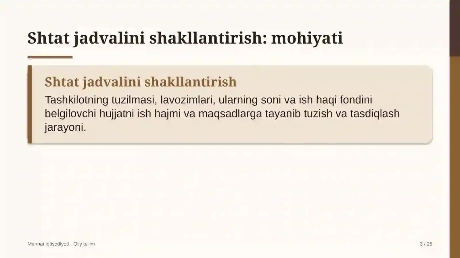 Davlat banklarida shtat jadvalini shakllantirish 3
