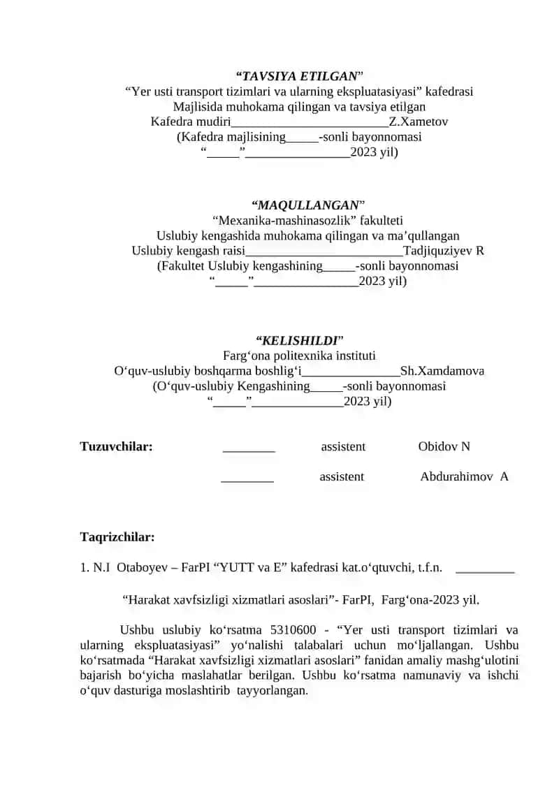 Yer usti transport tizimlari va ularni ekspluatatsiyasi 3