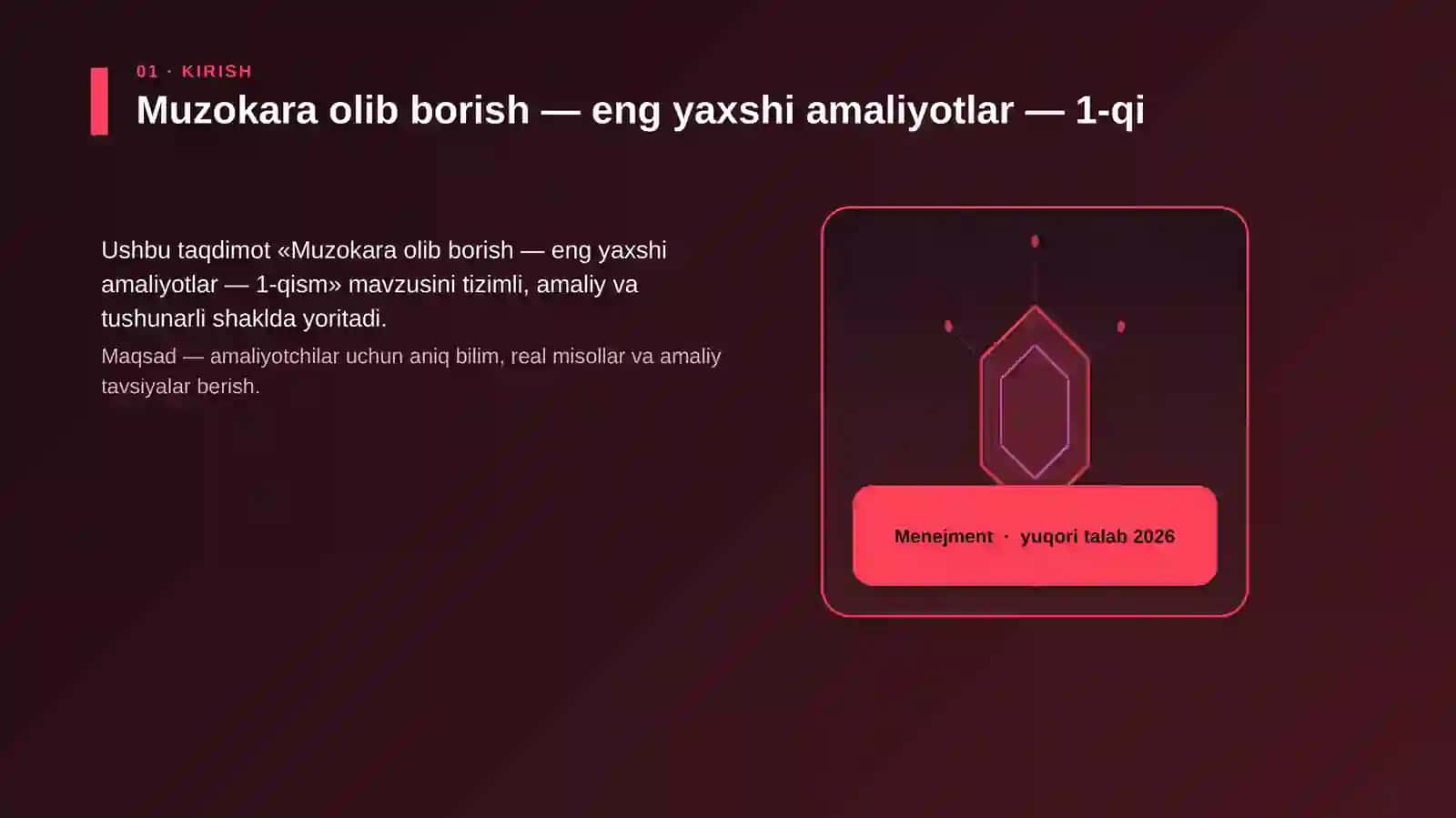 Muzokara olib borish — eng yaxshi amaliyotlar — 1-qism 3