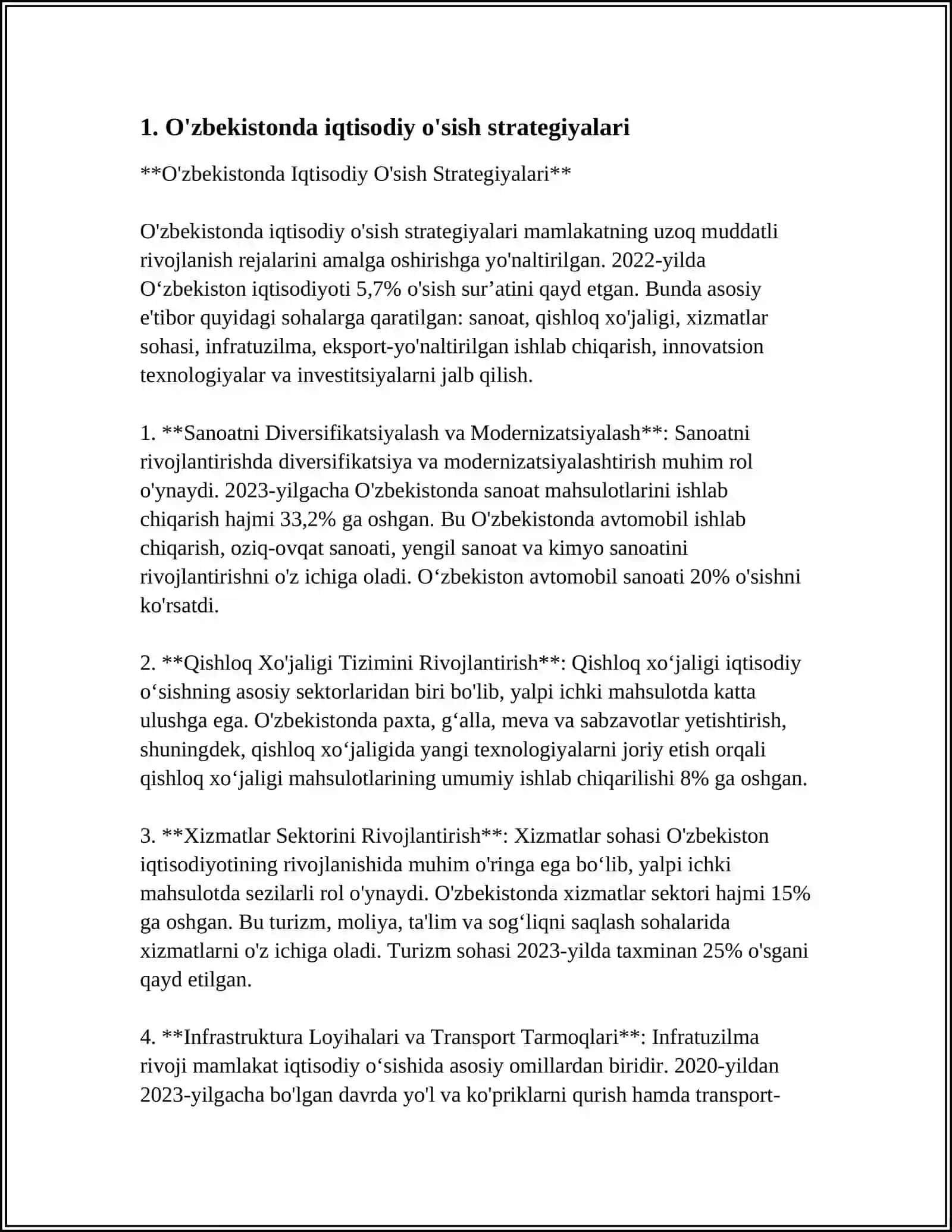 O'ZBEKISTONDA DAVLAT IQTISODIY SIYOSATINING MAQSADLARI, PRINSIPLARI VA ASOSIY YO'NALISHLARI 3