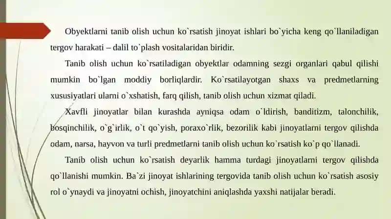 Tanibolish uchun ko'rsatish 3