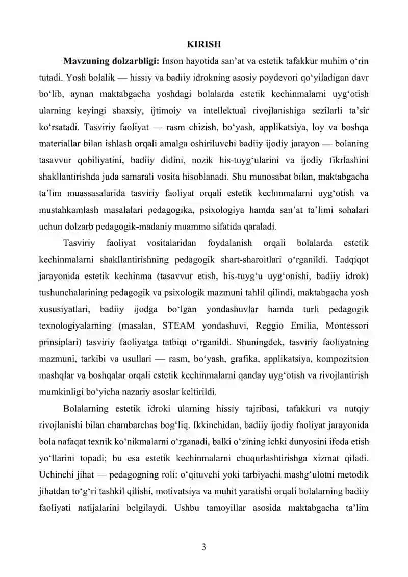 Tasviriy faoliyat orqali maktabgacha yoshdagi bolalarda estetik kechinmalarni uyg'otish 3