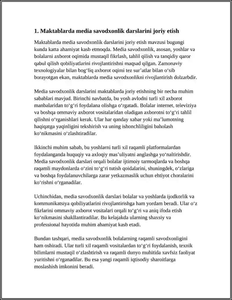 MEDIA SAVODXONLIKNI RIVOJLANTIRISHNING YOʻLLARI 3
