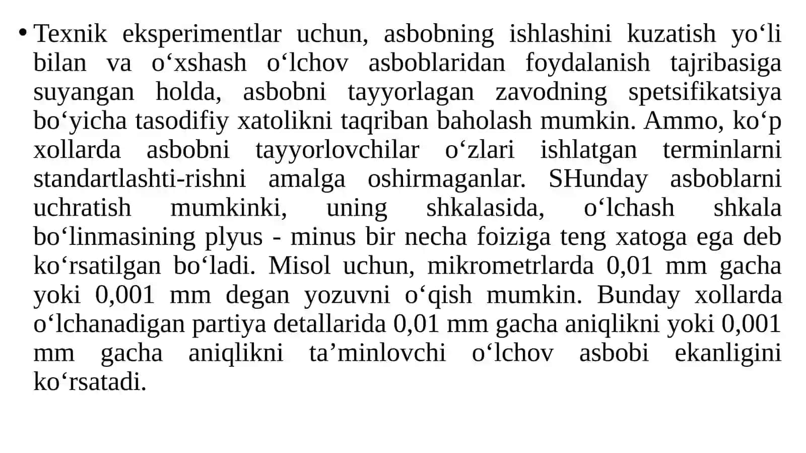 Eksperiment natijalariga statistik ishlov berish 3