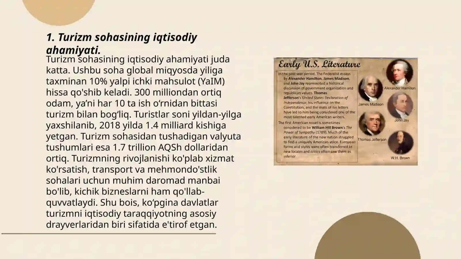 Turizm sohasining iqtisodiy ahamiyati 3