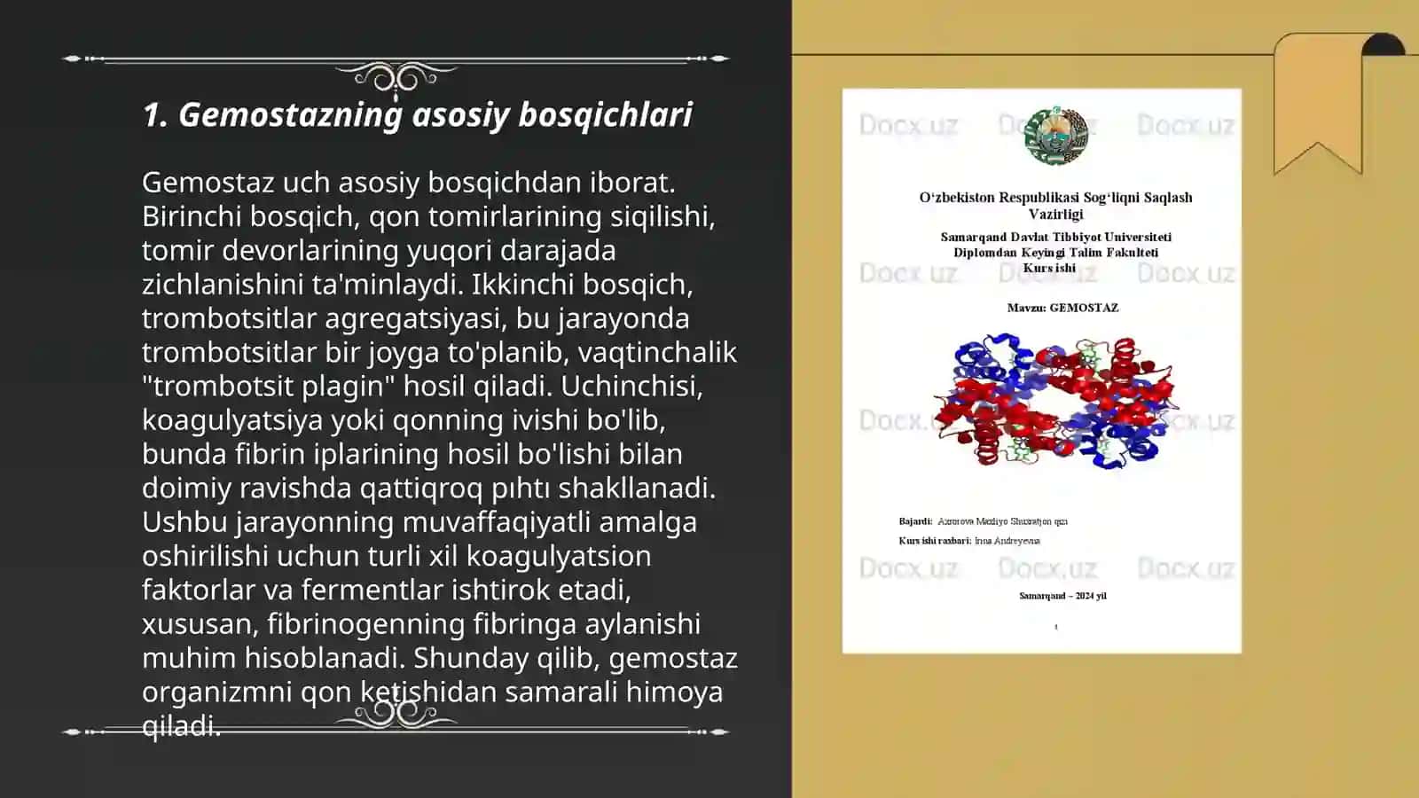 Gemostaz.Qon ivishi.Qon guruhlari va rezus faktor 3