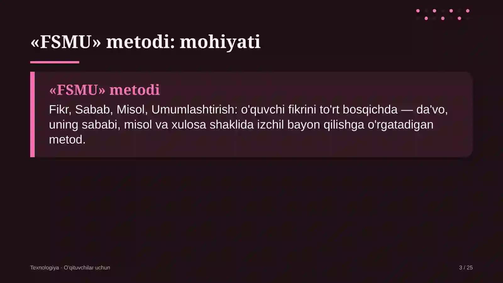 texnologiya darslarida fsmu metodidan foydalanish 7452 3