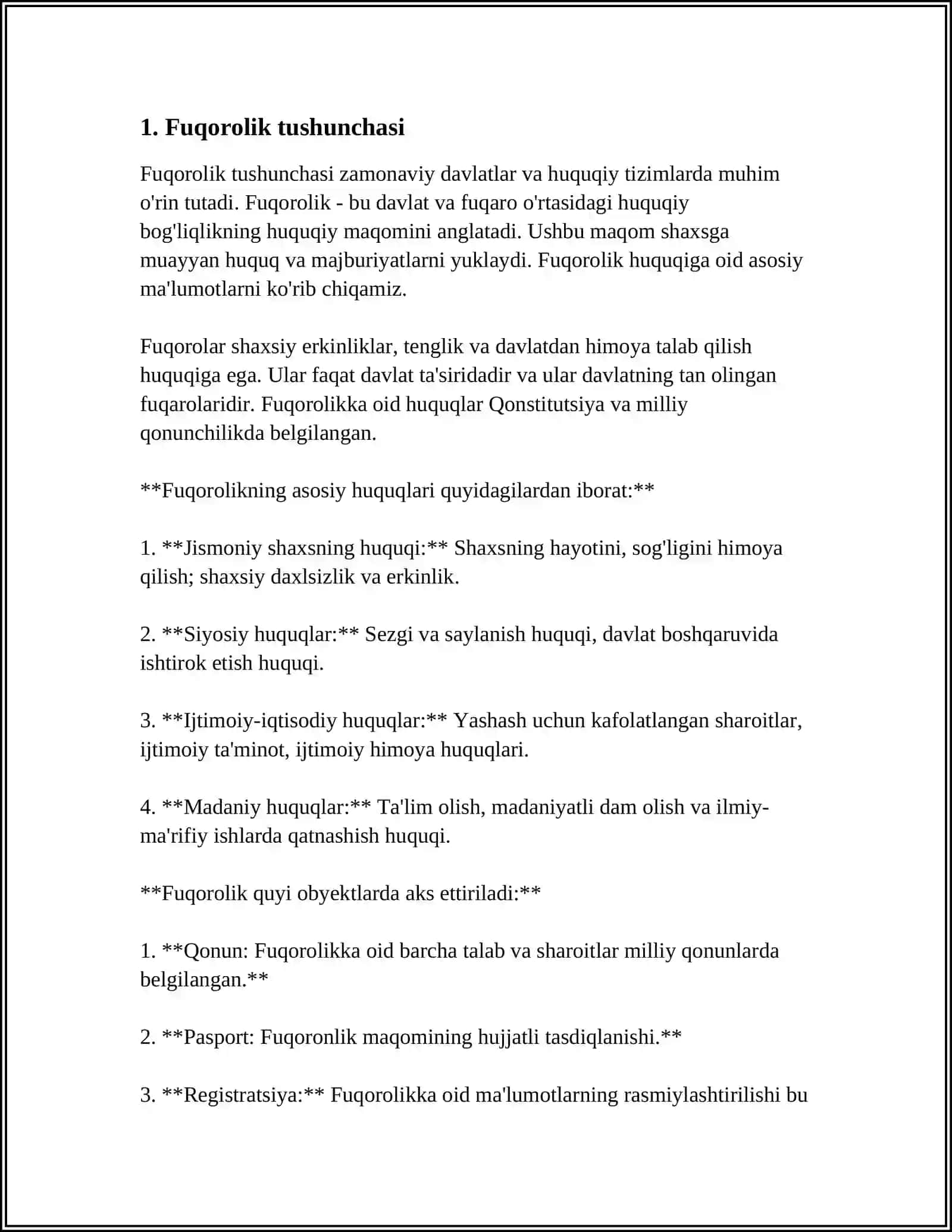 FUQOROLIKGA QABUL QILISH ASOSLARI 3